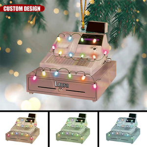 Personalized Cash Register Christmas Ornament - Gift For Cashier