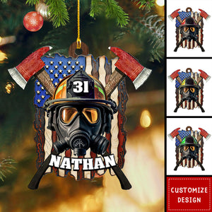 2024 New Release Personalized Firefighter Uniform Christmas Ornament - Gift For Firefighter