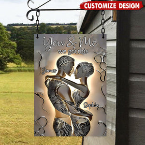 It's You & Me - Personalized African American Rectangle Metal Sign