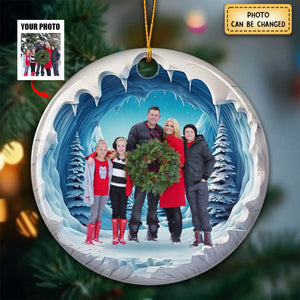 Family Photo Personalized Ceramic Ornament - 2024 New Release