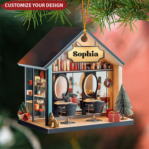 Personalized Hair Salon Christmas Ornament Gift For Hairdresser - 2024 New Release