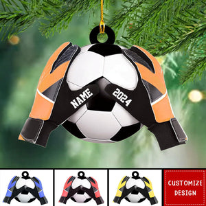 Personalized Soccer Goal Keeper Christmas Ornament - Gift For Soccer Lovers - 2024 New Release