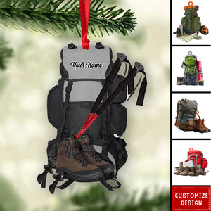 2024 New Release Personalized Hiking Acrylic Ornament, Hiking Lovers Christmas Ornament,Camping Lover Gift