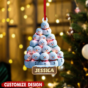 Personalized Snowman Christmas Ornament-2024 New Release