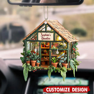 Personalized Greenhouse Garden Car Ornament-Gifts For Garden Lovers