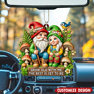 Growing Old With Me - Personalized Couple Car Ornament - Anniversary Gift For Husband,Wife