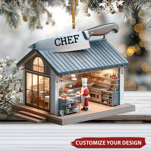 Personalized Chef Kitchen Christmas Ornament - 2024 New Release Unique Gift Ornament for Chefs