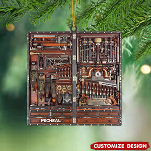 2024 New Release Personalized Carpenter Tool Box Christmas Ornament