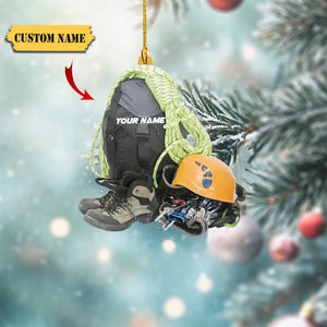 2024 New Release Personalized Rock Climbing Ornaments Acrylic Custom Climbing Ornament,Mountain Climbing Bag