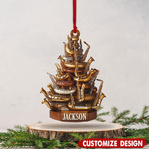 Personalized Saxophone Christmas Ornament Gift for Music Lovers-2024 New Release