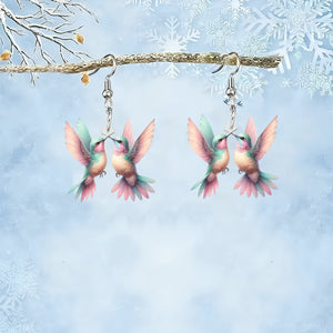 Multi-Color Mini Hummingbird Earrings-Gift For Hummingbird Lover