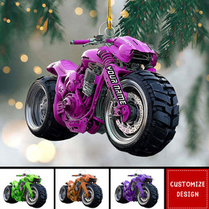 Personalized Motorcycle Christmas Tree Ornament Gifts for Motor Lovers - 2024 New Release