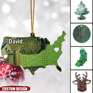 2024 New Release Personalized Circuit Board Computer Ornament