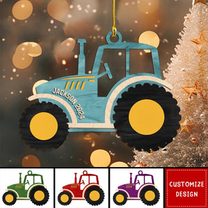2024 New Release Personalized Tractor Wood Ornament
