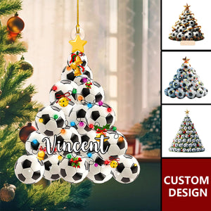 Personalized Soccer Christmas Tree Ornament Gift For Soccer Lover-2024 New Release