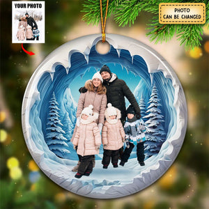 Family Photo Personalized Ceramic Ornament - 2024 New Release