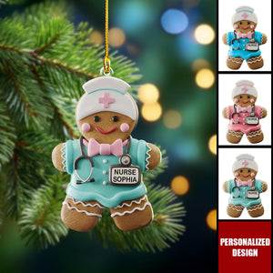 Personalized Gingerbread Nurse Ornament-Gift for Nurse-2024 New Release