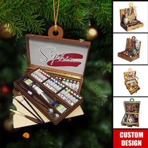 Personalized Painting Box Ornaments - Gift for Painter, Painting Lover - 2024 New Release