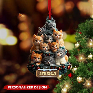 Personalized Cat Ornament-Gift For Cat Mom, Cat Lover-2024 New Release