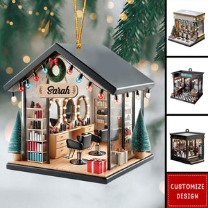 Personalized Barber Shop Christmas Ornaments - Gift For Barber - 2024 New Release