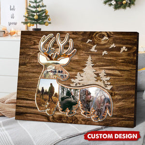 Personalized Deer Photo Collage Poster, Hunting Gifts For Deer Hunters