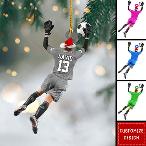 Personalized Soccer Goalkeeper Christmas Ornament Gift for Soccer Lovers-2024 New Release