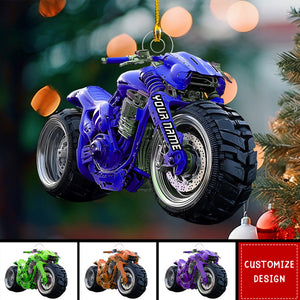 Personalized Motorcycle Christmas Tree Ornament Gifts for Motor Lovers - 2024 New Release