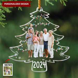 Personalized Family Photo Ornament-Gifts For Grandparents Parents Family Friends-2024 New Release