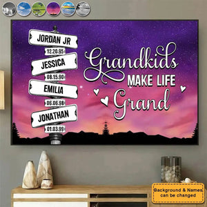Personalized Gift For Grandma Street Signs With Grandkids Names Poster