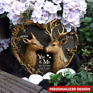 You & Me We Got This-Personalized Hunting Heart Shaped Stone-Couple Gift For Her,His