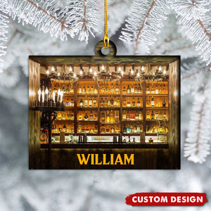 Personalized Bartender Ornament, Gift For Barman - 2024 New Release