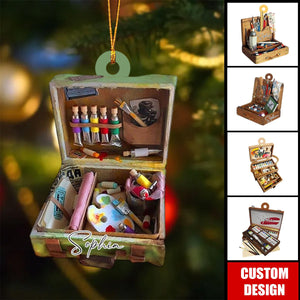 Personalized Painting Box Ornaments - Gift for Painter, Painting Lover - 2024 New Release