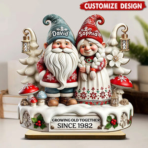 Couple Together Personalized Standing Wooden Plaque, Heartfelt Gift For Couple