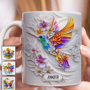 Personalized Hummingbird Gardening Accent Mug