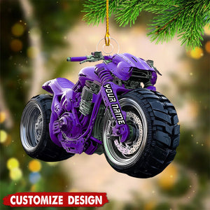 Personalized Motorcycle Christmas Tree Ornament Gifts for Motor Lovers - 2024 New Release