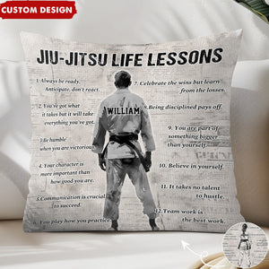 Personalized Jiu-Jitsu Life Lessons Pillow-Gift For Jiu-Jitsu Lovers