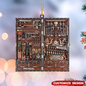 2024 New Release Personalized Carpenter Tool Box Christmas Ornament
