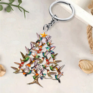 Hummingbird Tree Keychain-Gift For Bird Lover