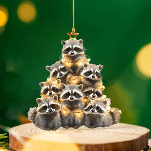 Racoon Christmas Ornament-Gift for Animal Lover-2024 New Release