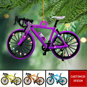Personalized Bicycle Christmas Ornaments - Gift For Bicycle Rider - 2024 New Release