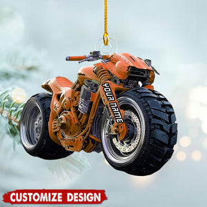 Personalized Motorcycle Christmas Tree Ornament Gifts for Motor Lovers - 2024 New Release