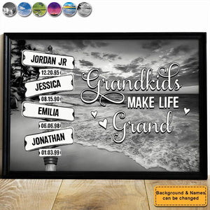 Personalized Gift For Grandma Street Signs With Grandkids Names Poster