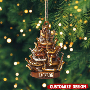 Personalized Saxophone Christmas Ornament Gift for Music Lovers-2024 New Release