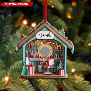 Personalized Hair Salon Ornament, Gift for Hairdresser -2024 New Release