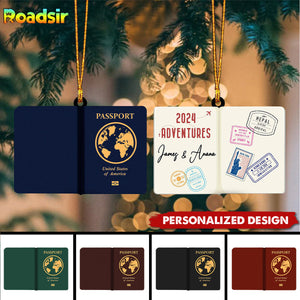 Personalized Passport Travel Ornament-Gift For Travelers & Adventurers-2024 New Release