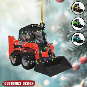 2024 New Release – Personalized Skid Steer Loader Flat Shaped Ornament, Gift For Trucker