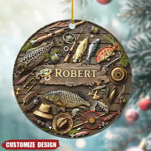 2024 New Release – Personalized Fishing Life Christmas/Car Ornament, Christmas Gift For Fishing Lover