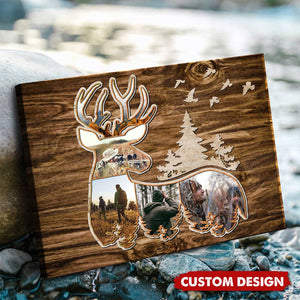 Personalized Deer Photo Collage Poster, Hunting Gifts For Deer Hunters