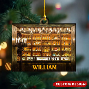 Personalized Bartender Ornament, Gift For Barman - 2024 New Release