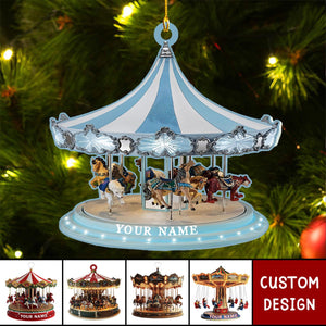 2024 New Release Personalized Carousel Christmas Ornament